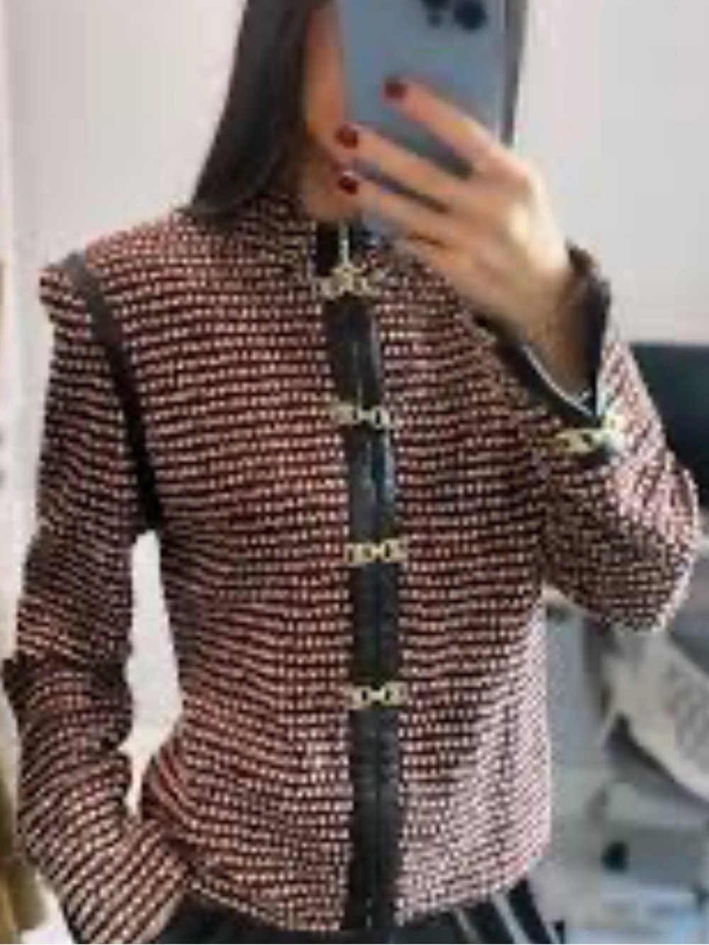 VTG Sz 8 Women's St. John Collection By Marie Gray Lamb Leather & Knit Blazer
